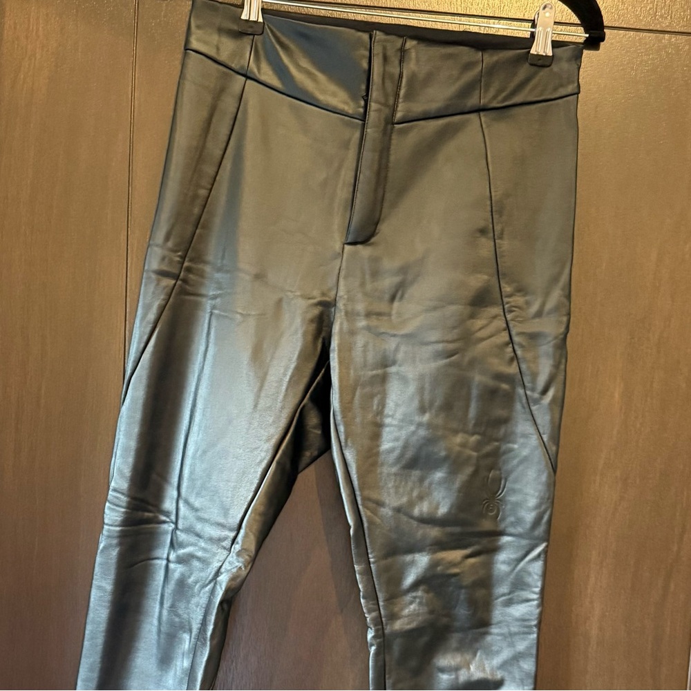 Spyder stirrup Painted on Pants in leather black